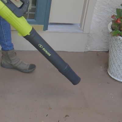 Image showing 6 th Sun Joe iON+ Turbine Jet 100 MPH/280 CFM 24V Cordless Handheld Leaf Blower, Battery and Charger Not Included