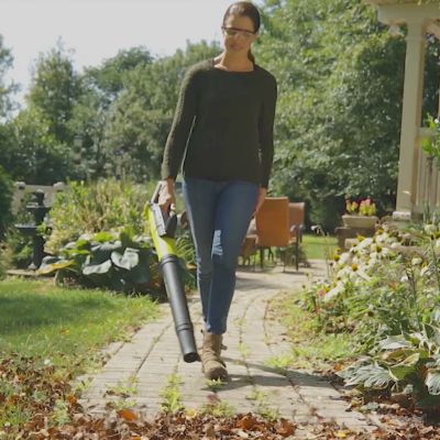 Image showing 7 th Sun Joe iON+ Turbine Jet 100 MPH/280 CFM 24V Cordless Handheld Leaf Blower, Battery and Charger Not Included