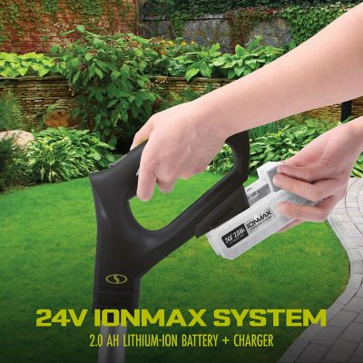 Image showing  4.25 in. 24V iON+ Cordless Garden Tiller and Cultivator Kit with 2.0-Ah Battery and Charger