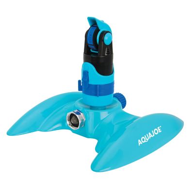 Aqua Joe 37,40 sq. ft. Turbo Drive 360-Degree 4-Pattern Garden Sprinkler, Customizable Coverage