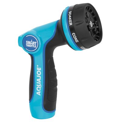 Image showing 5 th Aqua Joe 7-Pattern Heavy-Duty Indestructible Metal Multi-Function Adjustable Hose Nozzle with Smart Throttle