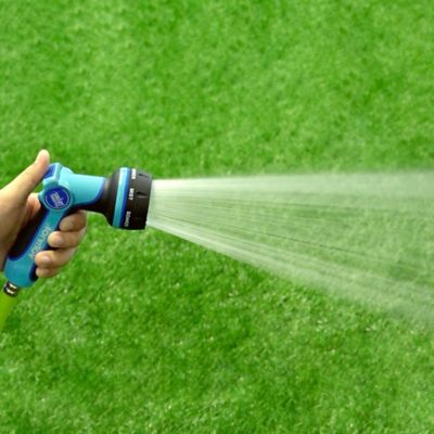 Image showing 7 th Aqua Joe 7-Pattern Heavy-Duty Indestructible Metal Multi-Function Adjustable Hose Nozzle with Smart Throttle