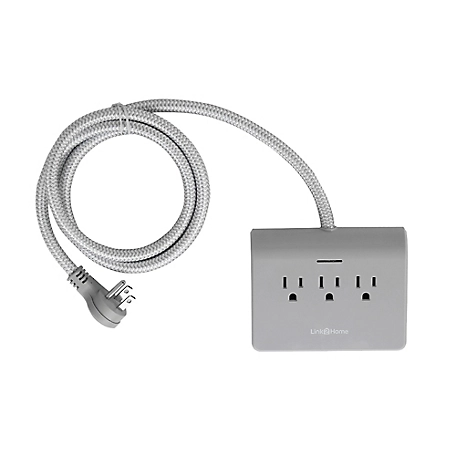 Link2Home 3 Outlet 4 USB Ports Power Dock Surge Protector and 5-ft. Extension Cord, 4.8A USB
