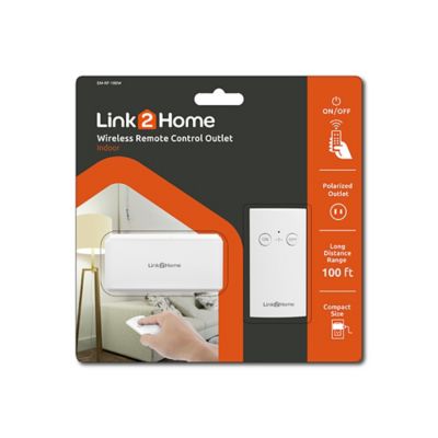 Image showing 7 th Link2Home 10A 1-Outlet Wireless Remote Control Compact Side Plug Light Switch Outlet