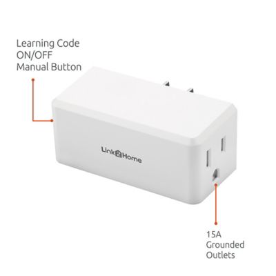 Image showing  10A 1-Outlet Wireless Remote Control Compact Side Plug Light Switch Outlets, 3-Pack