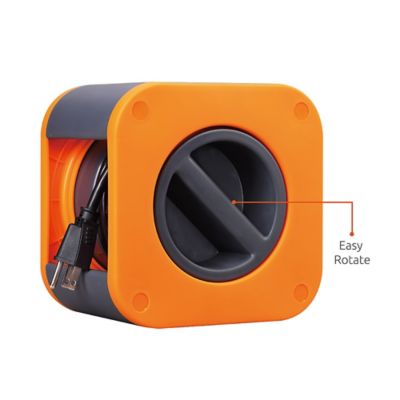 Image showing  25 ft. Indoor Extension Cord Reel, 3 Outlets/2 Ports, 2.4A Fast Charge, 16 AWG SJT Cable