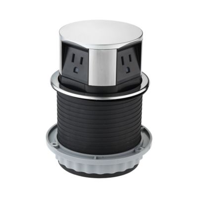 Image showing 5 th Link2Home 15A 3-Outlet Space Saver Pop-Up Outlet with 2 USB Ports