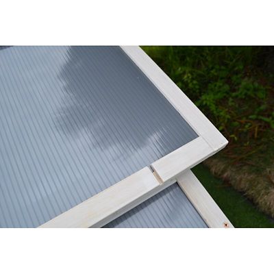 Image showing  Modern Polycarbonate Chicken Coop with Attached Run and Metal Pull-Out Tray