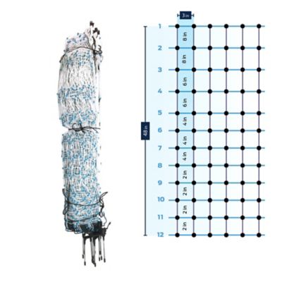 White/Blue Poultry Netting, 48 82 Length Starkline Electric Poultry Netting Kit 