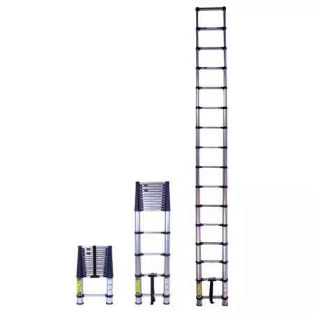 Xtend & Climb Aluminum Telescoping Extension Ladder 15.5 ft 250 lb Capacity ANSI Type I Extension Ladders