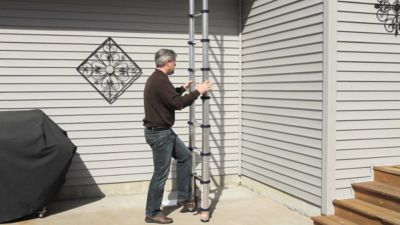 Image showing  15.5 ft. 250 lb. Capacity Telescoping Aluminum Extension Ladder, ANSI Type I