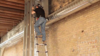 Image showing  15.5 ft. 250 lb. Capacity Telescoping Aluminum Extension Ladder, ANSI Type I