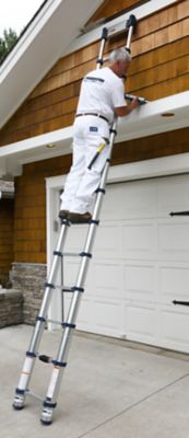 Image showing 11 th Xtend & Climb 15.5 ft. 250 lb. Capacity Telescoping Aluminum Extension Ladder, ANSI Type I