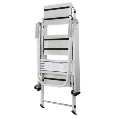 Image showing  WT 3-Step Heavy Duty Aluminum Step Ladder with Handrail, ANSI Type IAA 375 lbs. Duty Rating