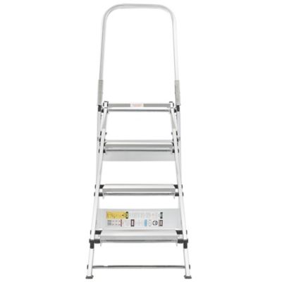 Image showing  WT 4-Step Heavy Duty Aluminum Step Ladder with Handrail, ANSI Type IAA 375 lb. Duty Rating