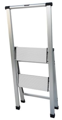 Image showing  Slimline 2-Step Aluminum Step Stool with Handle, ANSI Type I, 250 lbs. Duty Rating