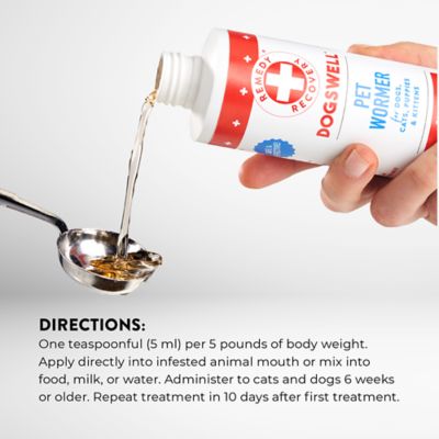 Image showing  Liquid Dewormer for Removal of Roundworms for Dogs and Cats, 8 oz.