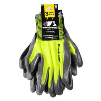 Image showing  Nitrile Coated Grip Work Gloves, 3 Pairs