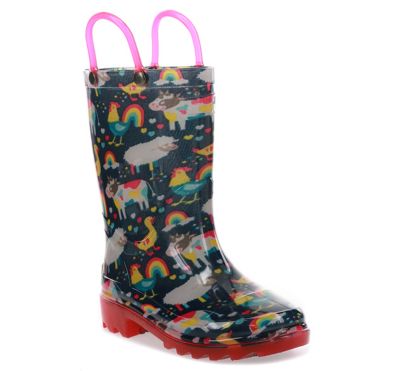 Western Chief Girls Rainbow Farm Lighted Boot At Tractor Supply Co