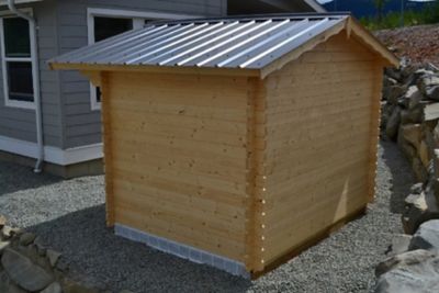 Image showing  7 ft. 1/4 in. x 9 ft. 1/2 in. Log Garden House Hobby Workshop