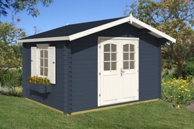 Image showing  8 ft. Milled Log DIY Garden House Building Kit