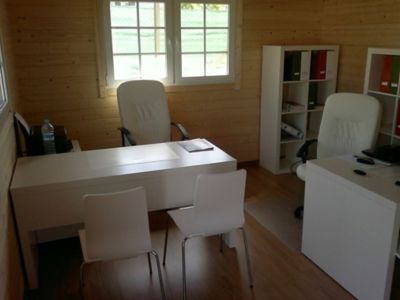 Image showing  8 ft. Milled Log DIY Garden House Building Kit