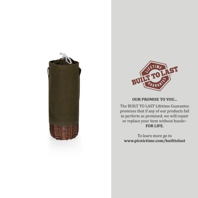 Image showing  Malbec Insulated Canvas and Willow Wine Bottle Basket