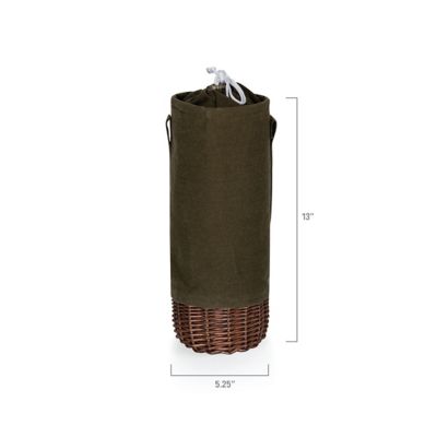 Image showing  Malbec Insulated Canvas and Willow Wine Bottle Basket