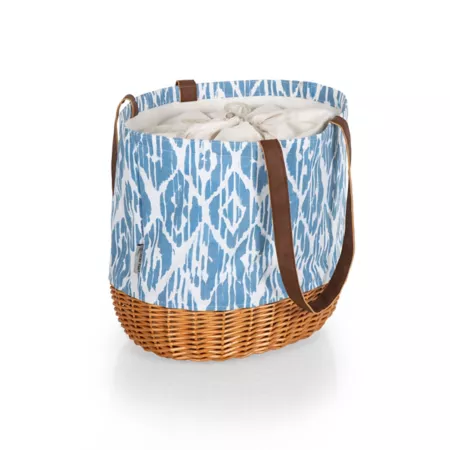 Picnic Time Canvas Tote Bag and Basket in Coronado Willow Travel Accessories