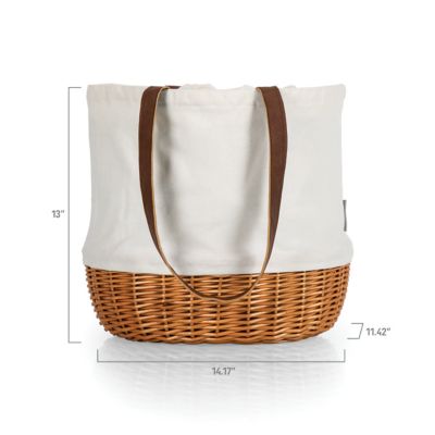 Image showing  Coronado Canvas and Willow Basket Tote