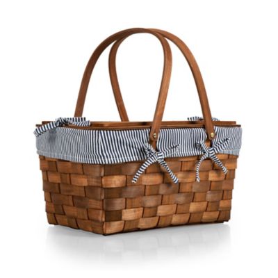 Image showing  Kansas Handwoven Wood Picnic Basket