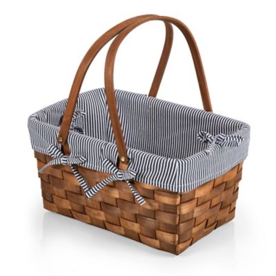 Image showing  Kansas Handwoven Wood Picnic Basket