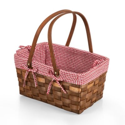 Image showing  Kansas Handwoven Wood Picnic Basket