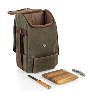 Image showing  2-Bottle Insulated Wine and Cheese Cooler Bag with Cheese Board