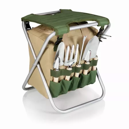 Oniva folding gardener's seat with tools Garden Hand Tools