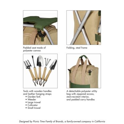 Image showing 7 th Oniva Gardener Folding Seat with Tools