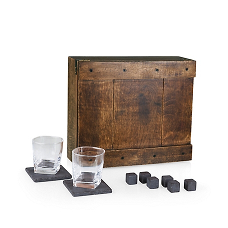 Legacy Whiskey Box Gift Set, Oak