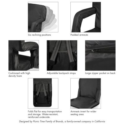 Image showing 4 th Oniva Ventura Portable Reclining Stadium Seat