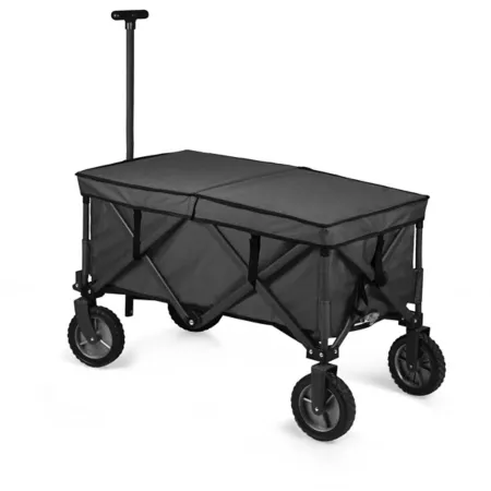 Oniva Adventure Wagon Elite 60 Can Portable Utility Cart with Table and Liner Collapsible Carts