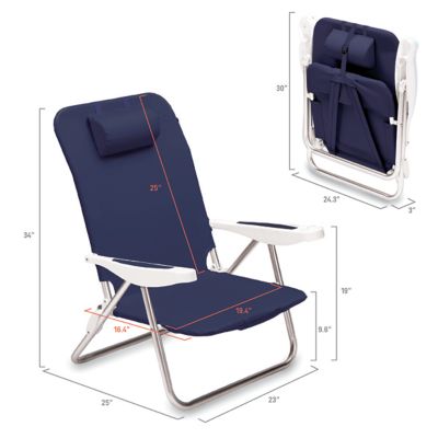 Image showing 6 th Oniva Monaco Reclining Beach Backpack Chair