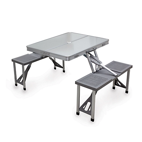Oniva Aluminum Portable Picnic Table with Seats
