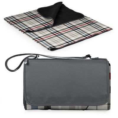 Oniva Blanket Tote XL Outdoor Picnic Blanket, Gray/Blue/Red