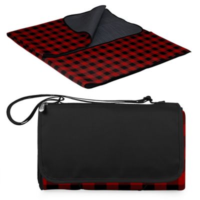 Oniva Blanket Tote XL Outdoor Picnic Blanket, Red/Black