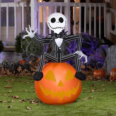 Image showing Airblown Nightmare Before Christmas Jack on Pumpkin Inflatable, Self-Inflates