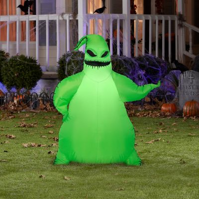 Image showing  42.13 in. Airblown Green Oogie Boogie Inflatable Halloween Decoration, Self-Inflates