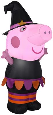 gemmy airblown halloween peppa pig inflatable, self-inflates