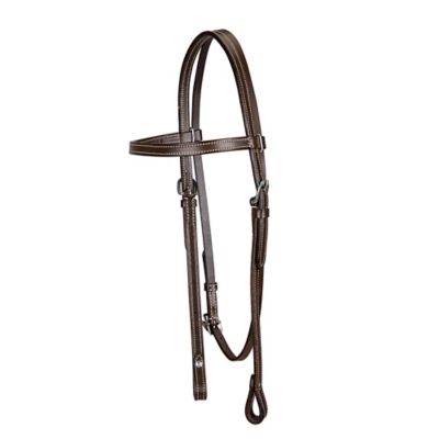 TuffRider Western Browband Headstall with Chicago Screw Bit End