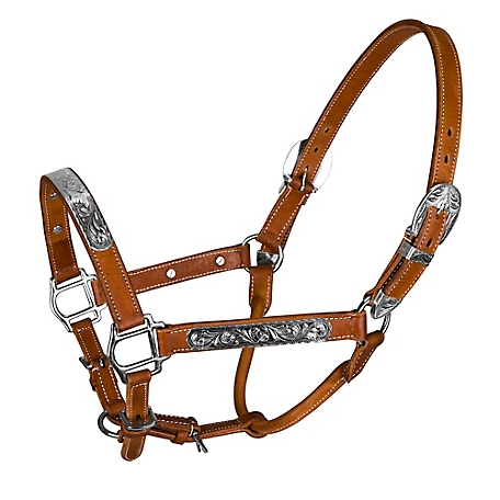 TuffRider Western Deluxe Show Horse Halter with Silver Bar