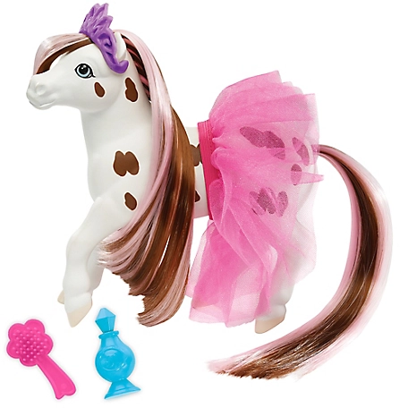 Breyer Lucky Acres Blossom the Ballerina Horse Color-Changing Bath Toy, Brown/White, Surprise Pink Markings
