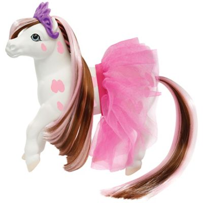 Image showing  Lucky Acres Blossom the Ballerina Horse Color-Changing Bath Toy, Brown/White, Surprise Pink Markings